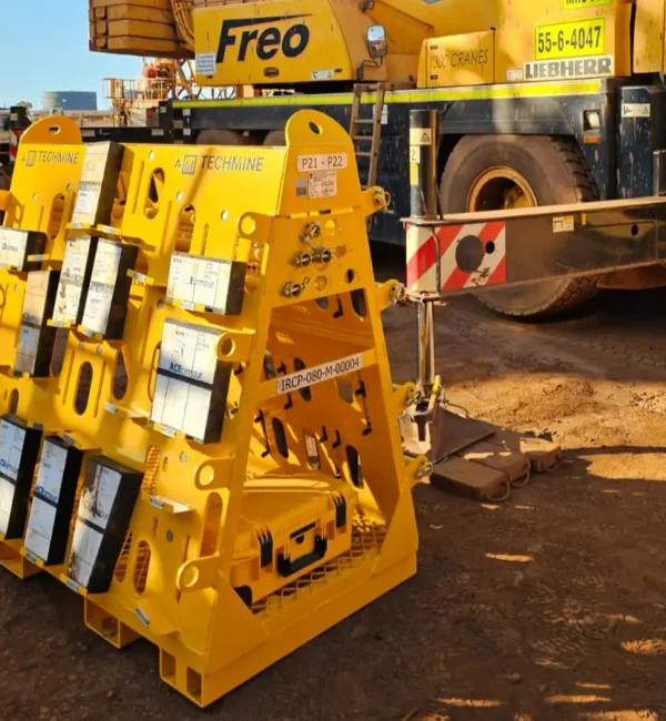 Shadow Boards built from corrosion-resistant alloy for safe, organised transport of chute liners.